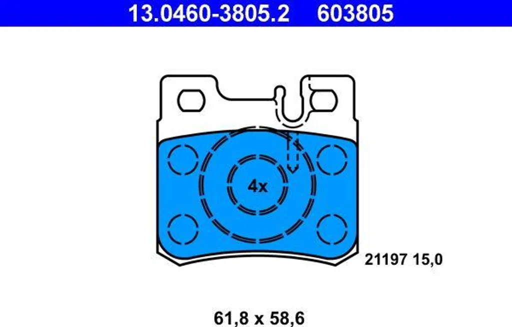 Plaquettes de frein haute performance ATE 13.0460-3805.2 pour Classe E