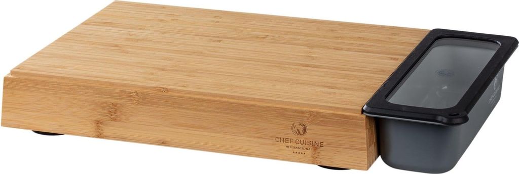 CHEF CUISINE International Magnetisches Schneidebrett 40 x 28 x 6 cm, rutschfest, inklusive backofengeeigneter Food-Container 26 x 10 x 6,9 cm