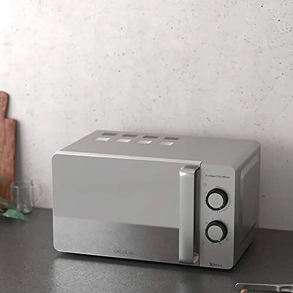 Micro-ondes Cecotec ProClean 3160 Mirror 700W 20L Gris Argenté Métal - 12