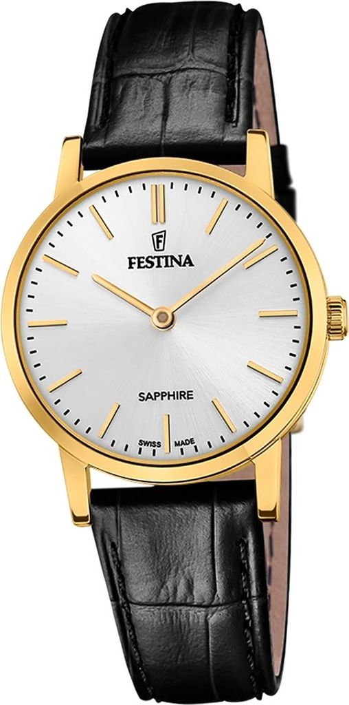 Festina Damen Uhr Swiss Lederarmband schwarz D2UF20017/1