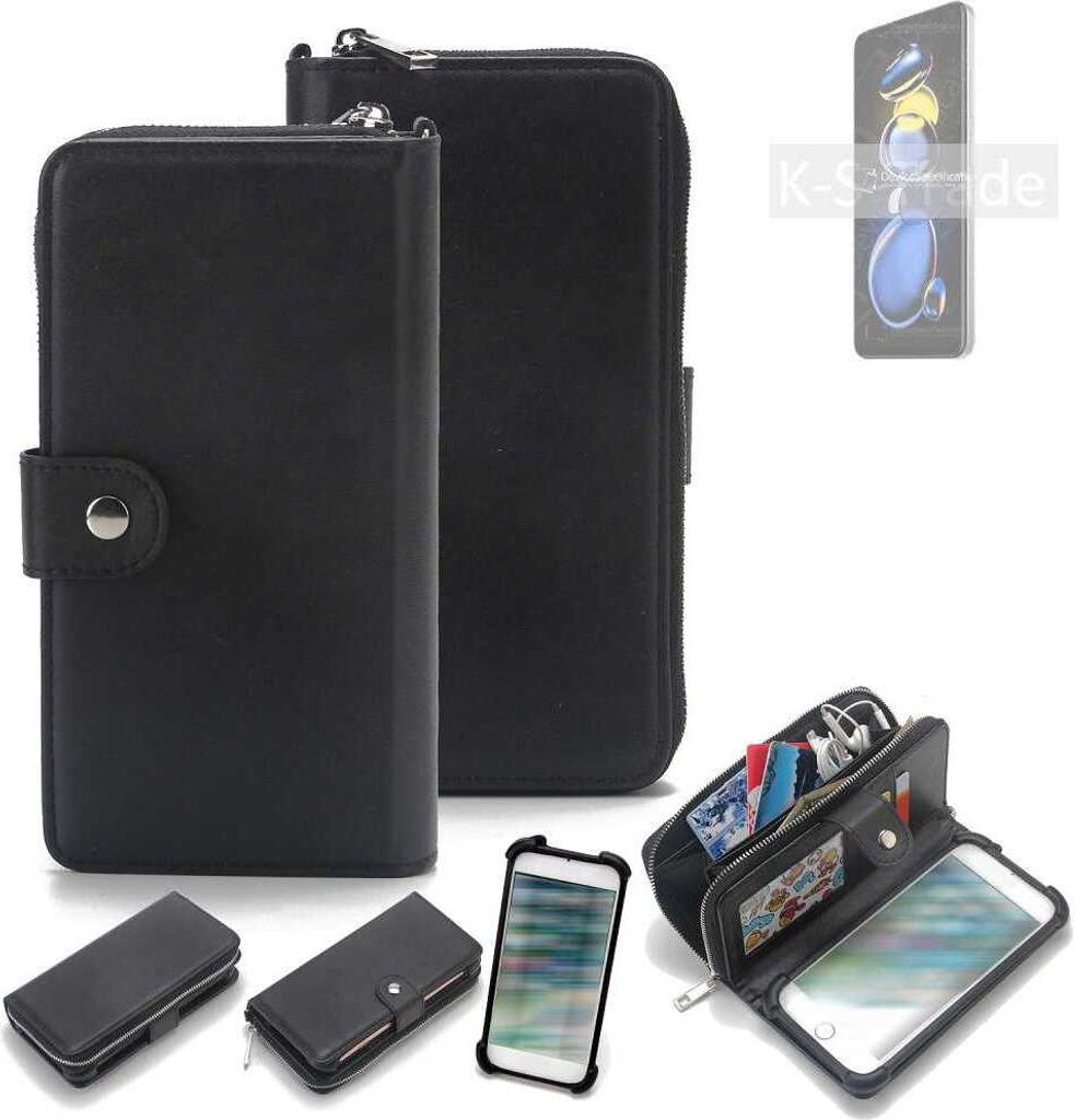 K-S-Trade 2in1 Handyhülle Schutzhülle kompatibel mit Xiaomi Redmi Note 11T Pro+ & Portemonnee Cover Handy Hülle Case Etui Geldbörse Wallet