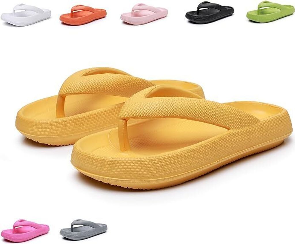 Uni Sommer Badeschuhe: Komfortable Badeschuhe mit Wolken-Wie Komfort – Rutschfeste Zehentreter Slippers für Garten und Bad,44/45