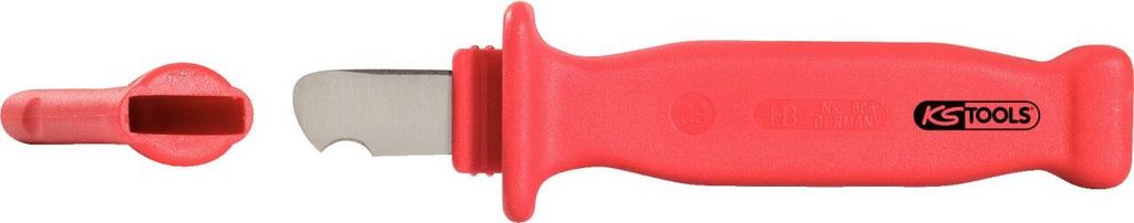 KS Tools Abmantelungsmesser mit Schutzisolierung, 182 mm
