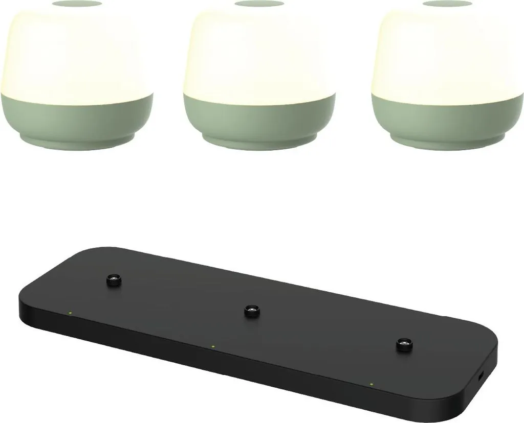 Set Naxos Lusso 3 Lampade da Tavolo Verdi: Qualità e Design Italiano