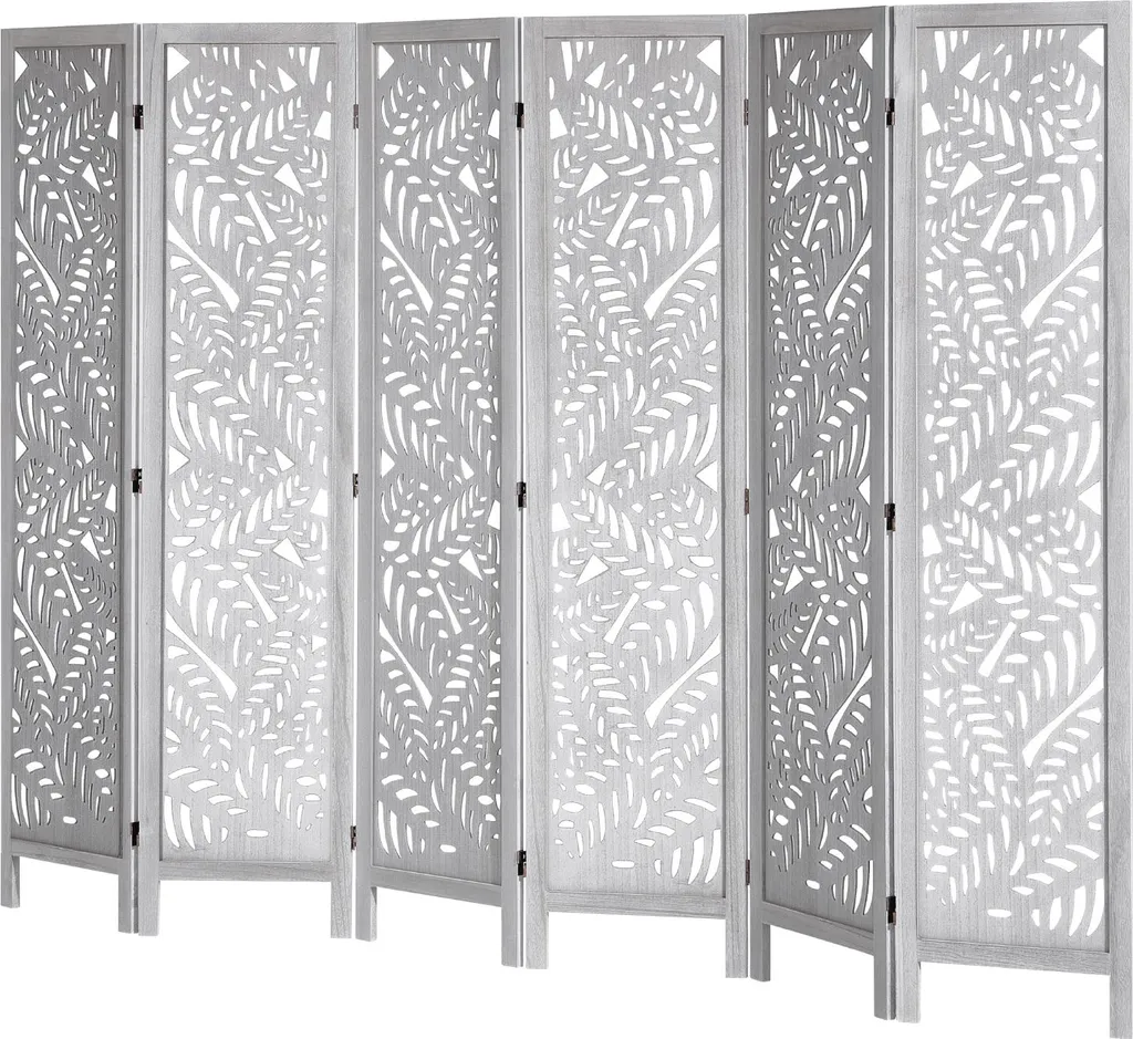 Paravent en bois 6 volets SucceBuy 169 cm - Cloison mobile pour intérieur