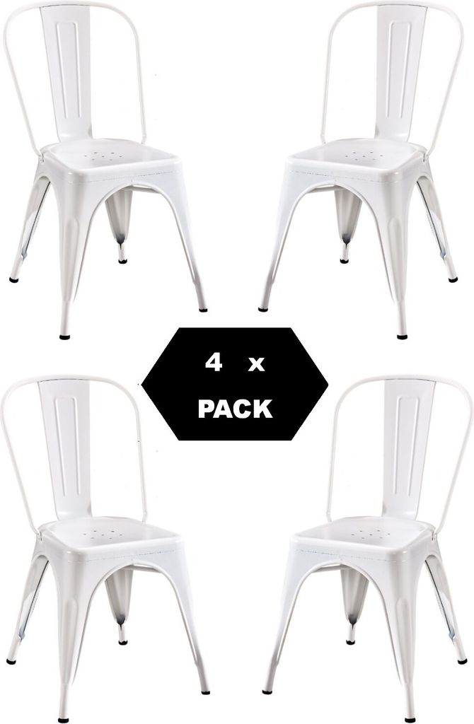 Menge von 4 industriellen Stil Metall Stuhl für Küche Cafe Bistro Tolix Design