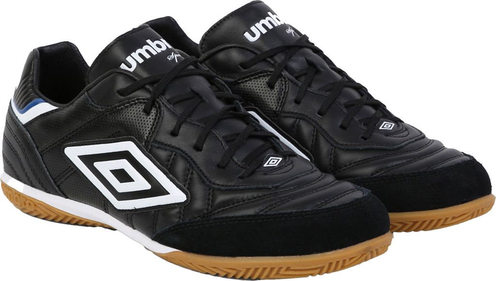 Umbro - Herren Sneaker "Speciali Eternal Team Nt", Leder UO620 (43 EU) (Schwarz/Weiß/Königsblau)