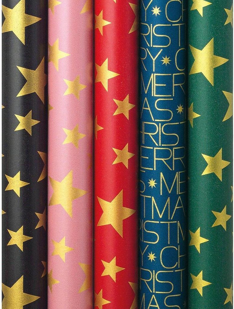 Weihnachts-Geschenkpapier-Röllchen "Golden Glam"