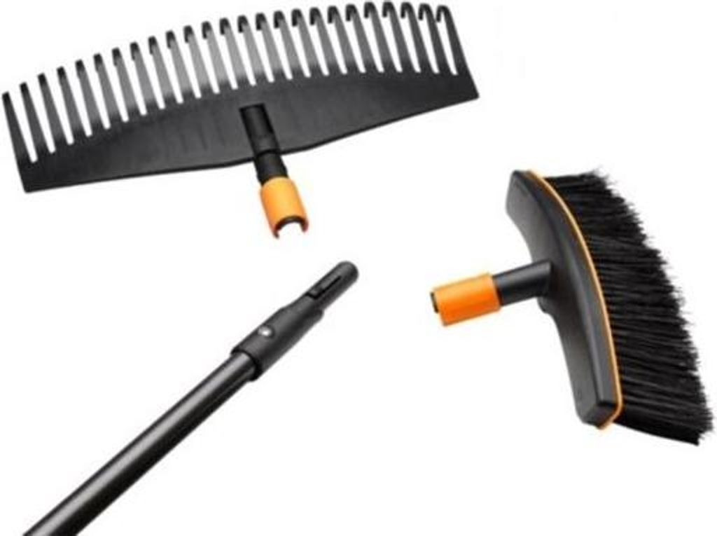 Fiskars Hrábě Široké Na Listí + Koště Na Terasy + Násada L Obrázek produktu 
