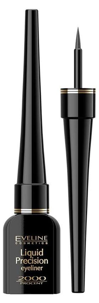 Eveline Cosmetics Liquid Precision 2000% – langanhaltender, mattierender Eyeliner – 3er Pack