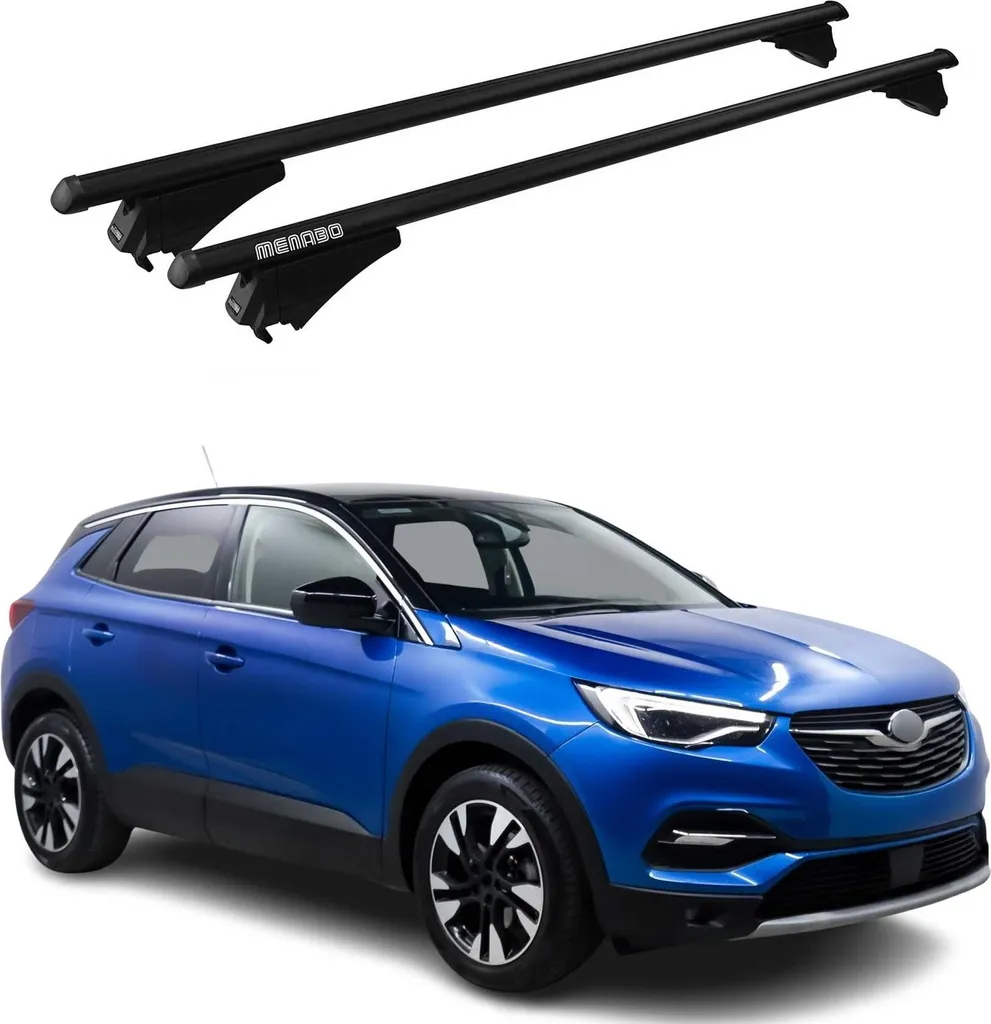 Menabo Portapacchi Opel Grandland X 2017-2021 | Barre Alluminio 75kg Nero