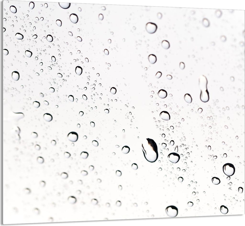 GLASPLATTE FÜR KÜCHE 65x60 Tropfen