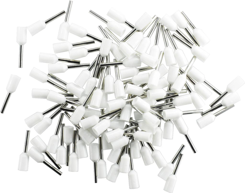 Aderendhülsen 0,50mm² (weiß), isoliert, 100 Stück