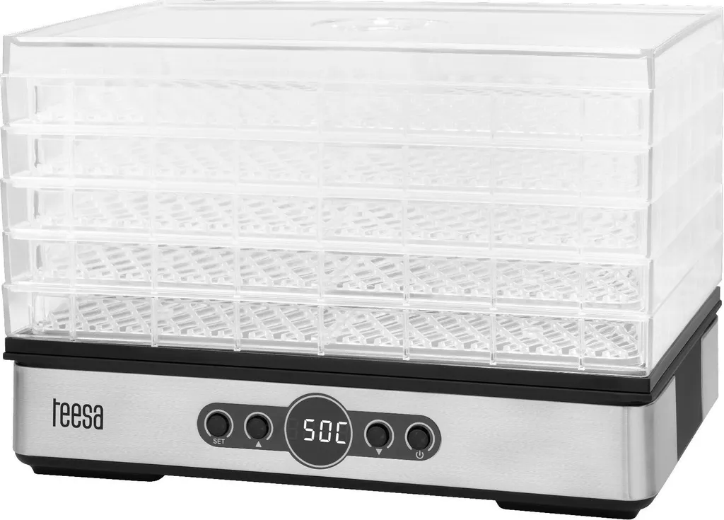 Teesa TSA3032 Essiccatore Professionale Casa 400W 5 Ripiani Trasparente