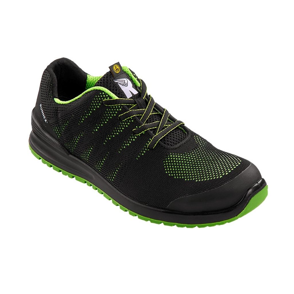 RUNNEX S1PS-ESD-Sicherheitshalbschuhe SportStar 47, schwarz/grün