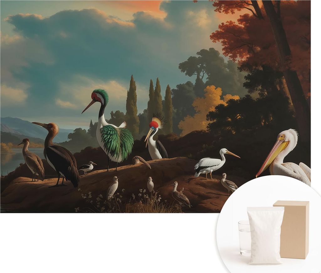 Fototapete - Wandbilder für Wohnzimmer - 152x104 cm - Dekorative Wandfolie - Modernes Design für Wanddekoration - Tapeten für Innenräume - Male...