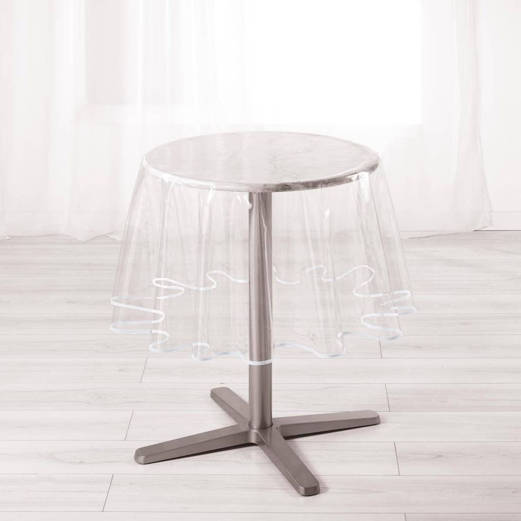 Transparente Wachstischdecke, rund, Ø 180 cm Produktbild 