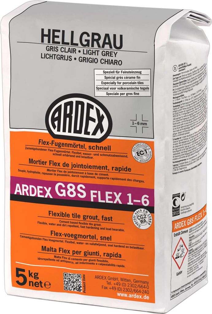 ARDEX G8S Flex-Fugenmörtel Hellgrau 5kg Beutel
