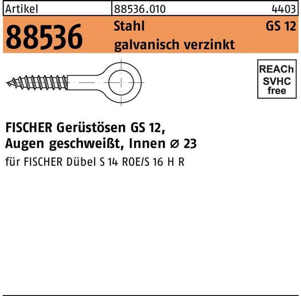 Fischer 80960 Heimaufbewahrungshaken Universalhaken 25 St
