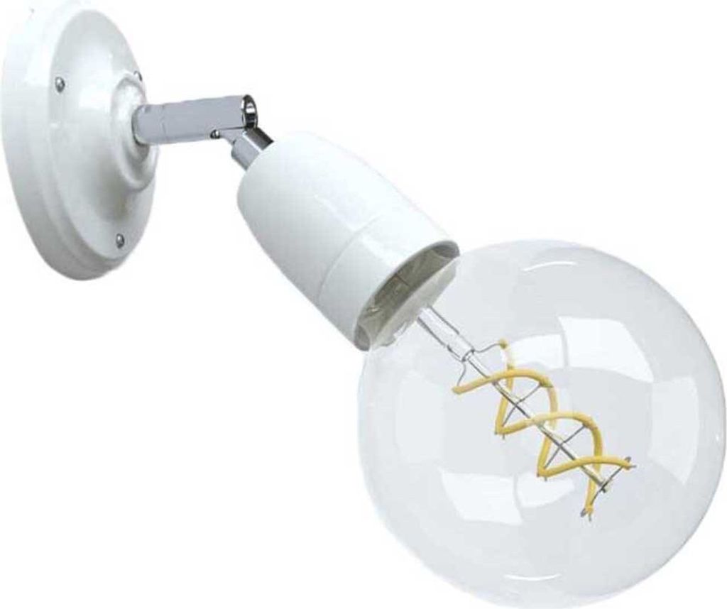 Creative Cables Color 90° Wandleuchte Weiß Weiß One Size