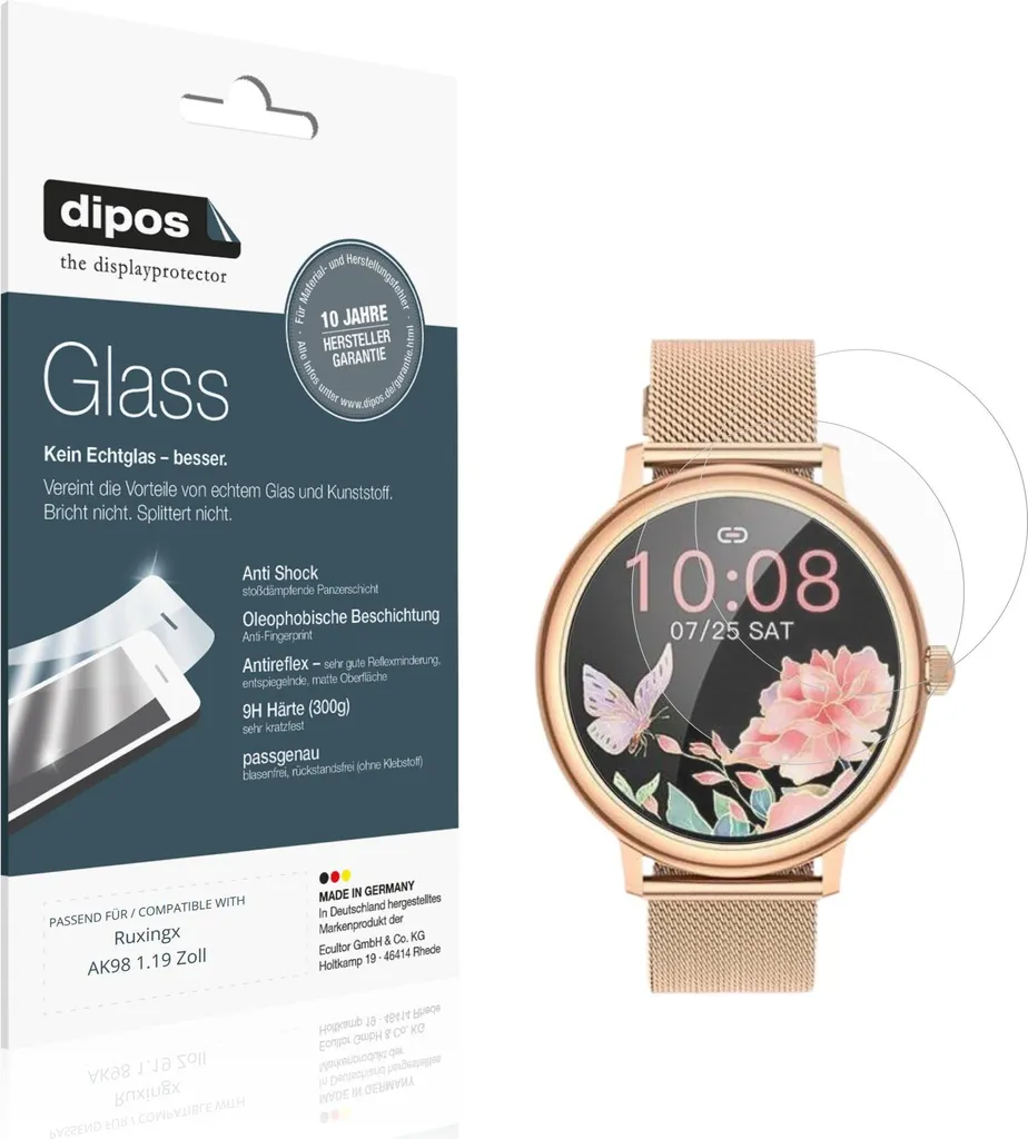 Protezione Premium dipos per Ruxingx AK98 1.19" | Vetro Flessibile 9H