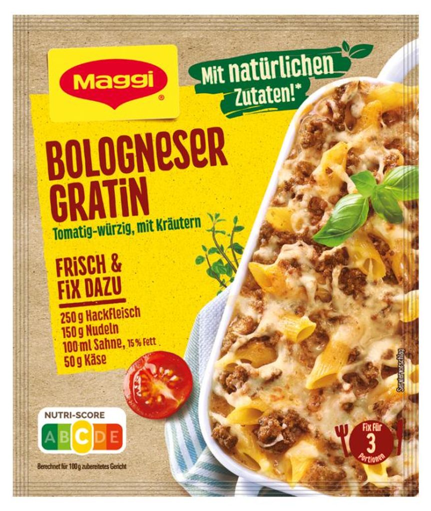 Maggi Fix na boloňské zapečené pokrmy s jemnou příchutí pro Obrázek produktu 