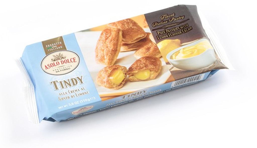 Biscuits à la crème de citron Tindy Limone, 110g - Asolo Image du produit 