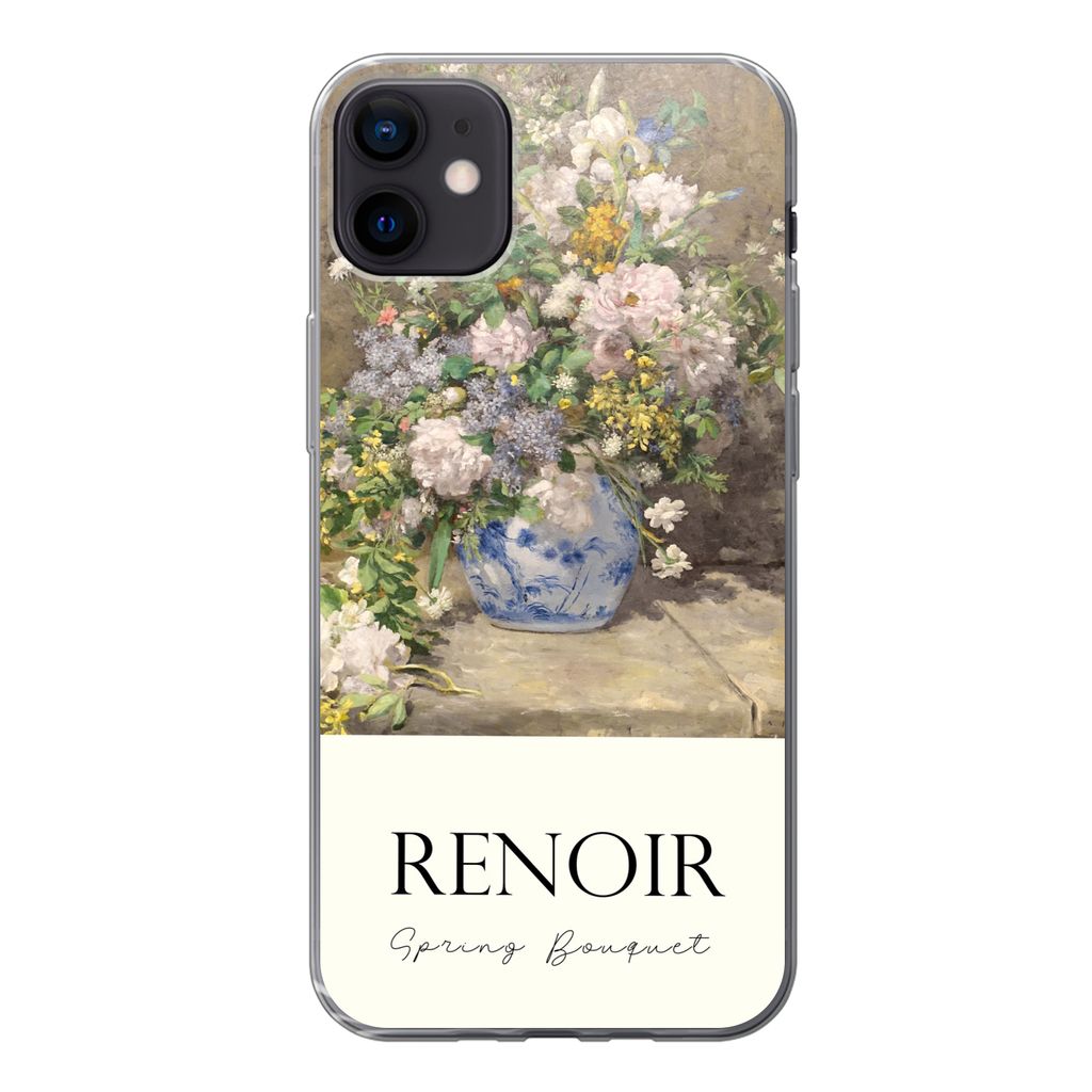 MuchoWow Handyhülle Schutzhülle Hülle für iPhone 12 mini Kunst - Blumen - Alte Meister Silikon Softcase Handy Hülle - Bild