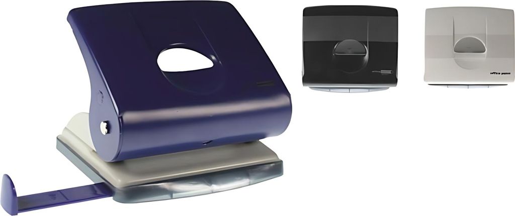 MAG-O Bürolocher mit Ansatzschiene für bis 20 Blatt schwarz