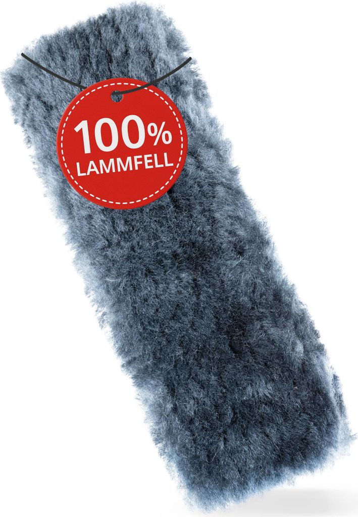 WALSER Lammfell Gurtpolster Millie, 2 Stück Gurtpolster Auto aus 100% Lammfell, Gurtschoner Auto, Gurtpolster Auto Erwachsene / Gurtpolster Kinder...