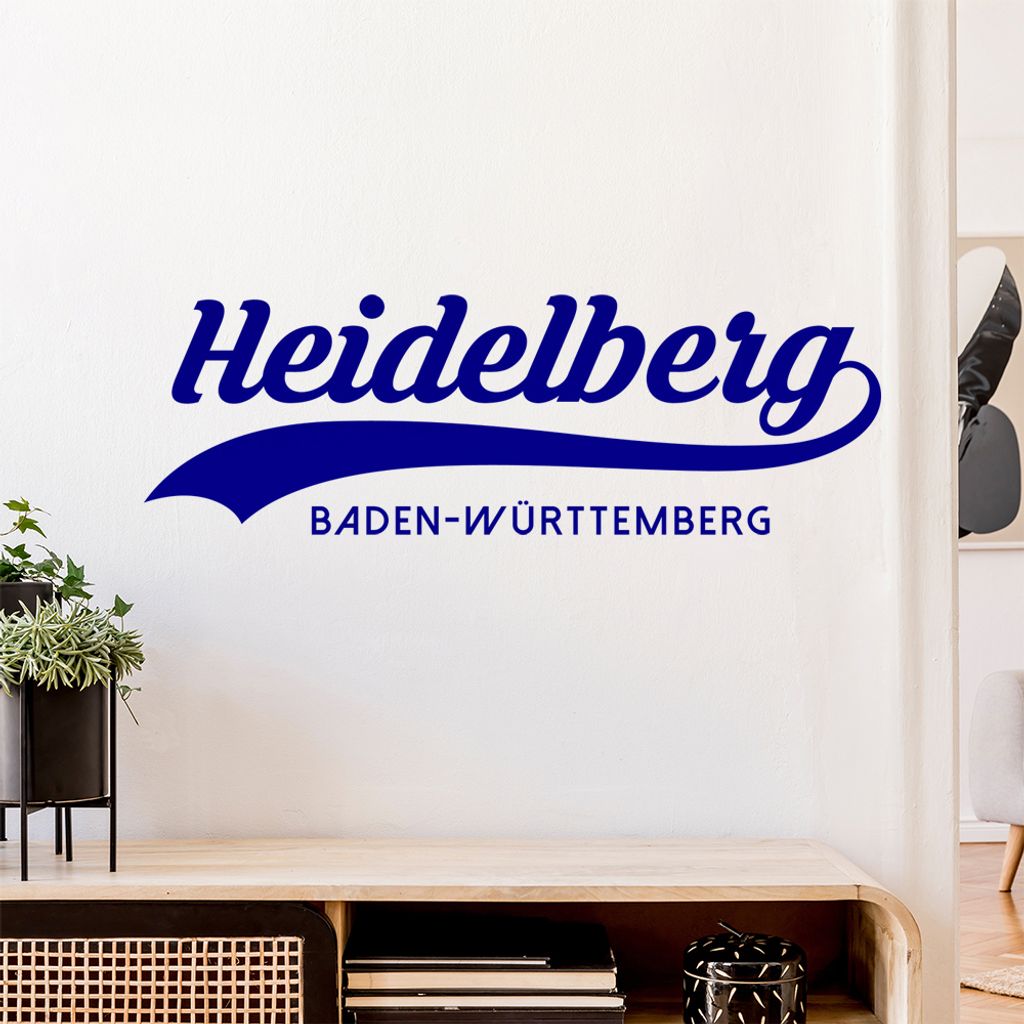 Heidelberg Baden-Württemberg Wandtattoo Wandaufkleber Wall Sticker - Dekoration, Küche, Wohnzimmer, Schlafzimmer, Badezimmer