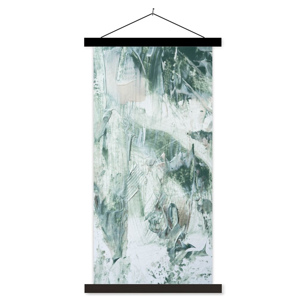 MuchoWow Textilposter Gartendekoration - Farbe - Abstrakt 90x180 cm mit schwarzem Rahmen - Dekoration Wohnzimmer