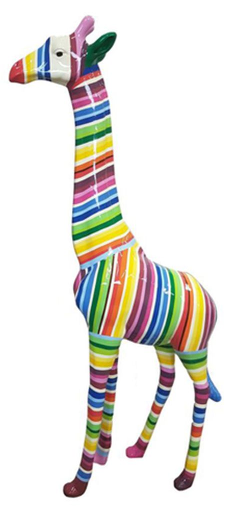 abstrakte Skulptur Giraffe Dekoration Figur Kunststoff Statuen Deko Statue 205cm