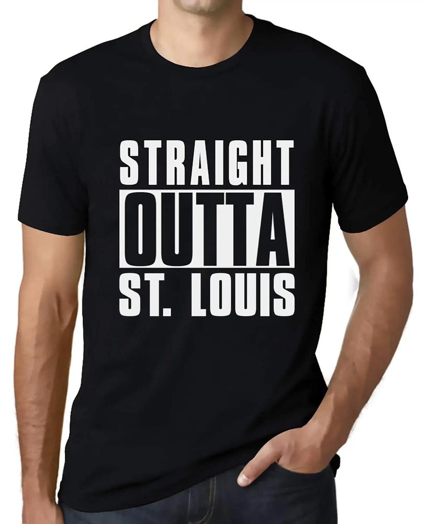 Herren Grafik T-Shirt Direkt aus St Louis – Straight Outta St Louis – Öko-Verantwortlich Vintage Jahrgang Kurzarm Lustige Druck Geburtstag Ges...