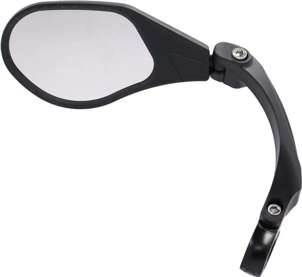 Rétroviseur vélo incassable noir avec miroir orientable et réglable