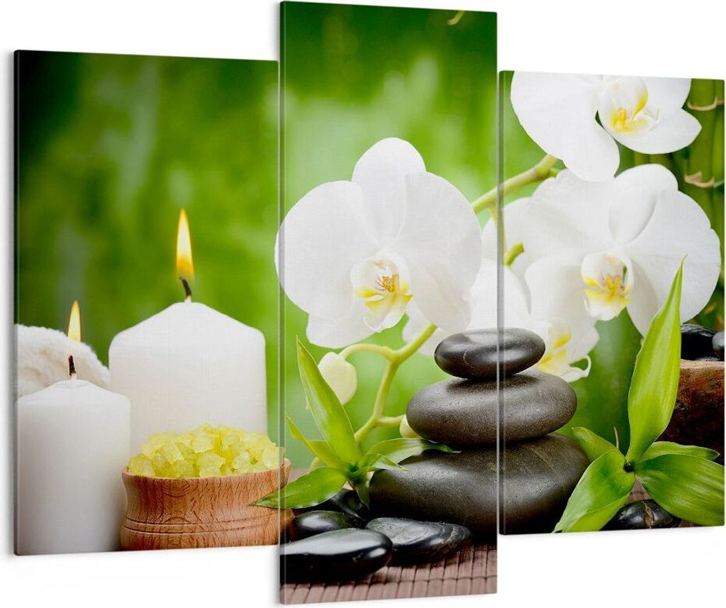 Bild auf Leinwand - Leinwandbild - Blume aromatherapie spa - 130x100cm - Wand Bild - Wanddeko - Leinwanddruck - Bilder - Kunstdruck - Wanddekoratio...
