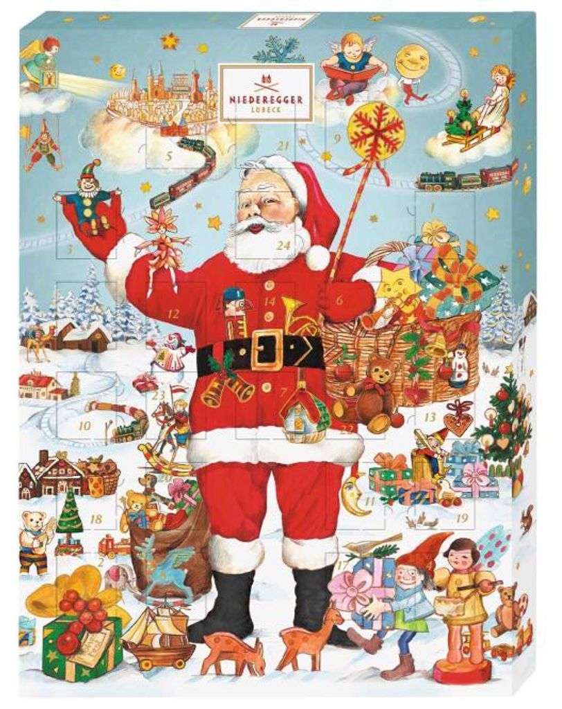 Niederegger Adventskalender Weihnachtsmann Produktbild 