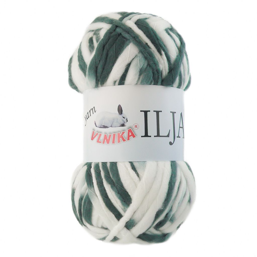 100g Strickgarn Ilja by Vlnika Strickwolle Garn Häkelgarn verschiedene Farbwahl, Farbe:02 weiß-grau-anthrazit