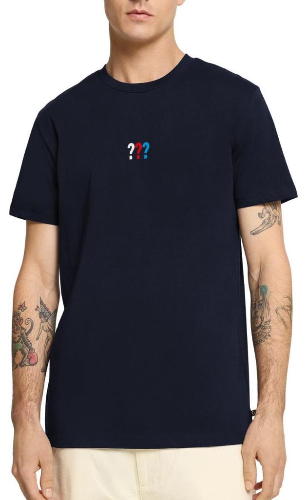 Spreadshirt Die Drei Fragezeichen Kleines Logo Männer Premium T-Shirt, 4XL, Navy