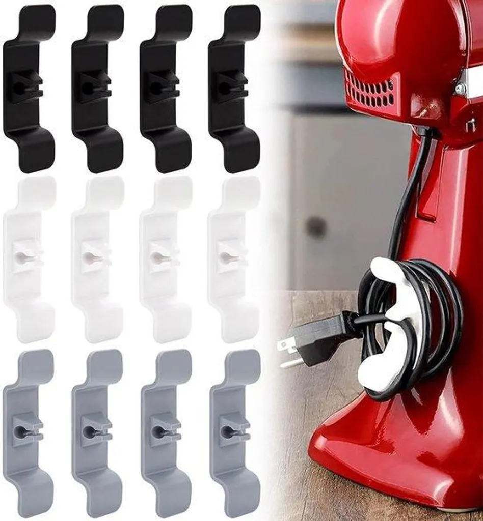 Attache-câble autocollant en silicone flexible pour robot de cuisine