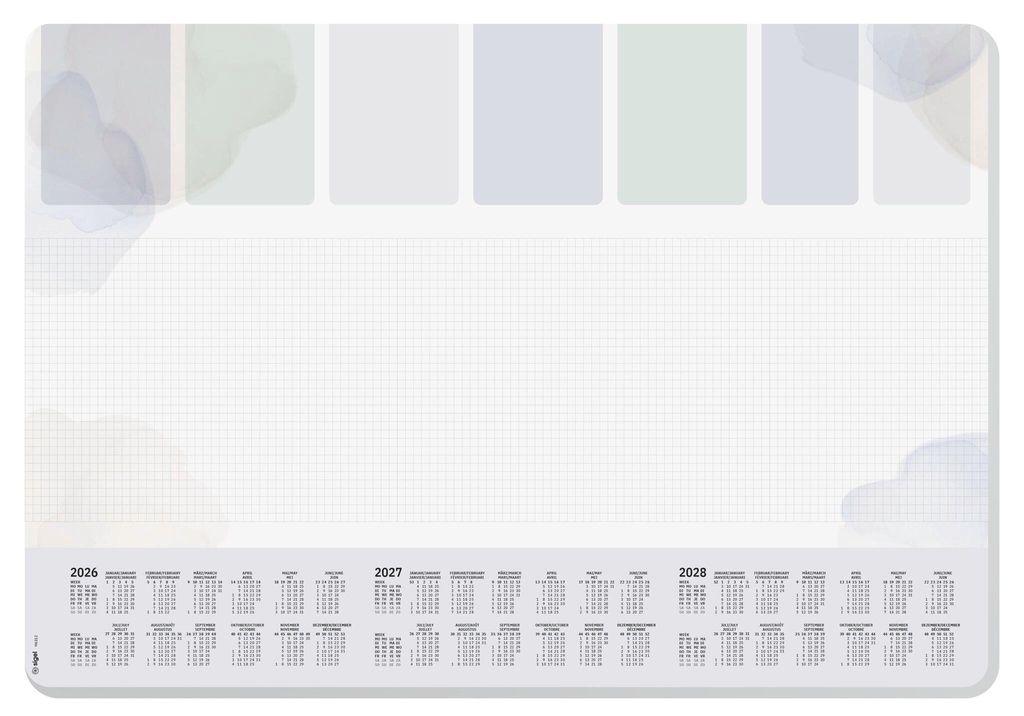 sigel Papier-Schreibunterlage "Pastel Planner" 595 x 410 mm ca. DIN A2 30 Blatt