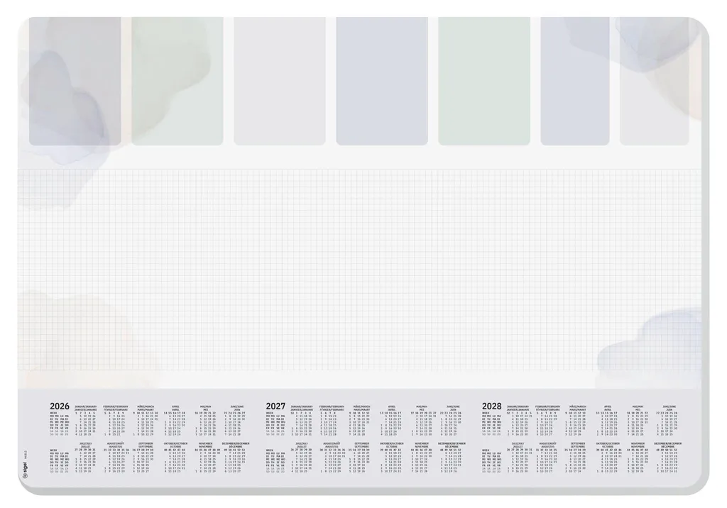 Sigel H6312 Sous-main Papier Pastel Planner 595 x 410 mm Calendrier