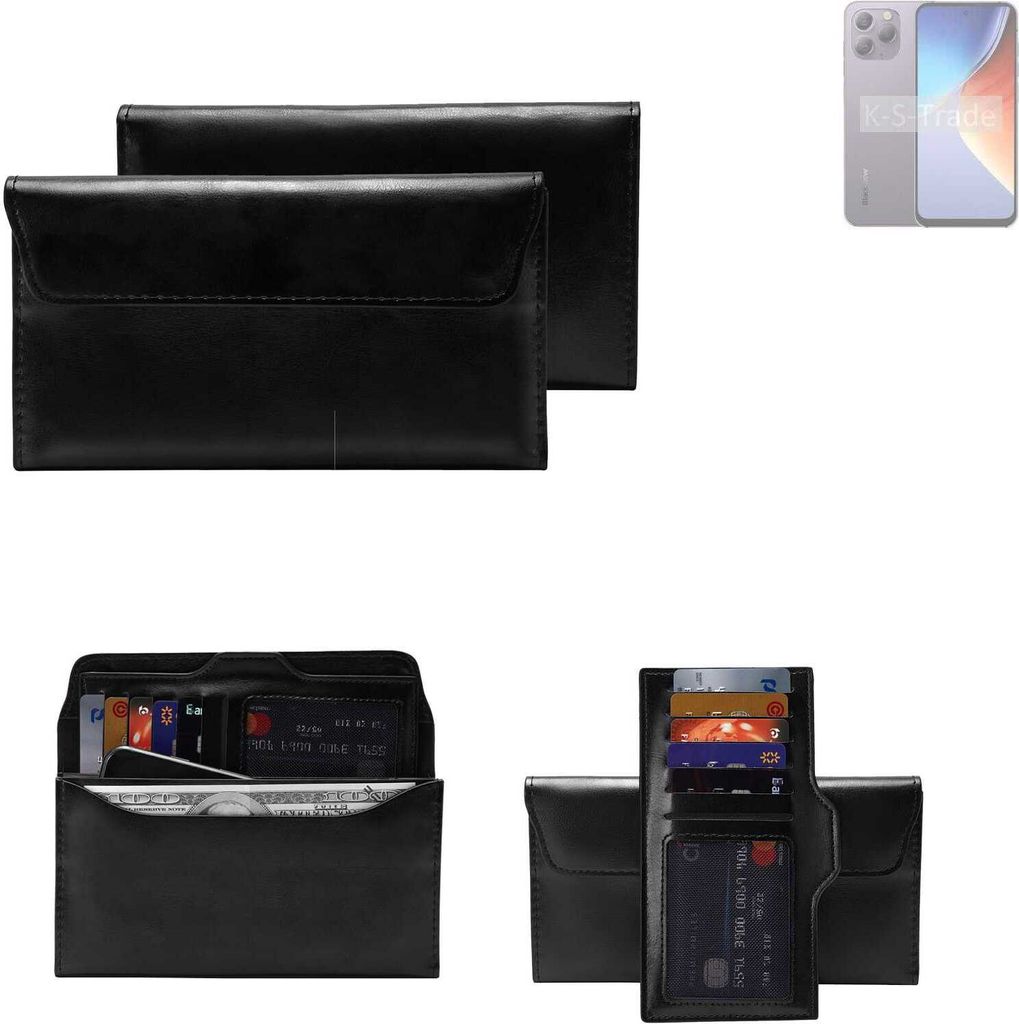 K-S-Trade Handy Hülle kompatibel mit Blackview A96 Schutz Hülle Tasche Schutz Case Handytasche Kunstleder schwarz, 1x