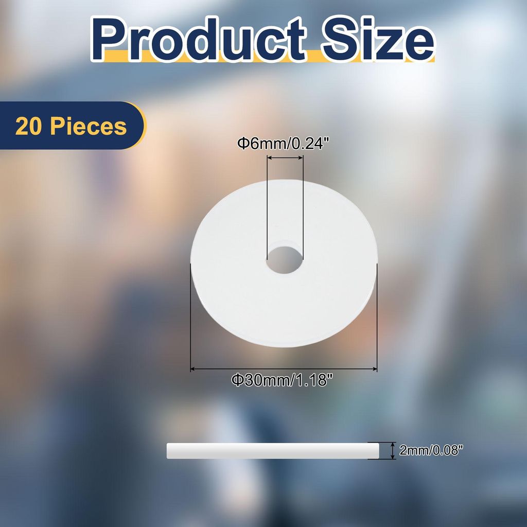 20 Stš¹ck M6 Silikon Unterlegscheiben 6mm ID 30mm OD 2mm dick Dichtungsringe O-Ring Distanzscheiben Beilagscheiben Dichtungen Wasserhahn Dichtung...