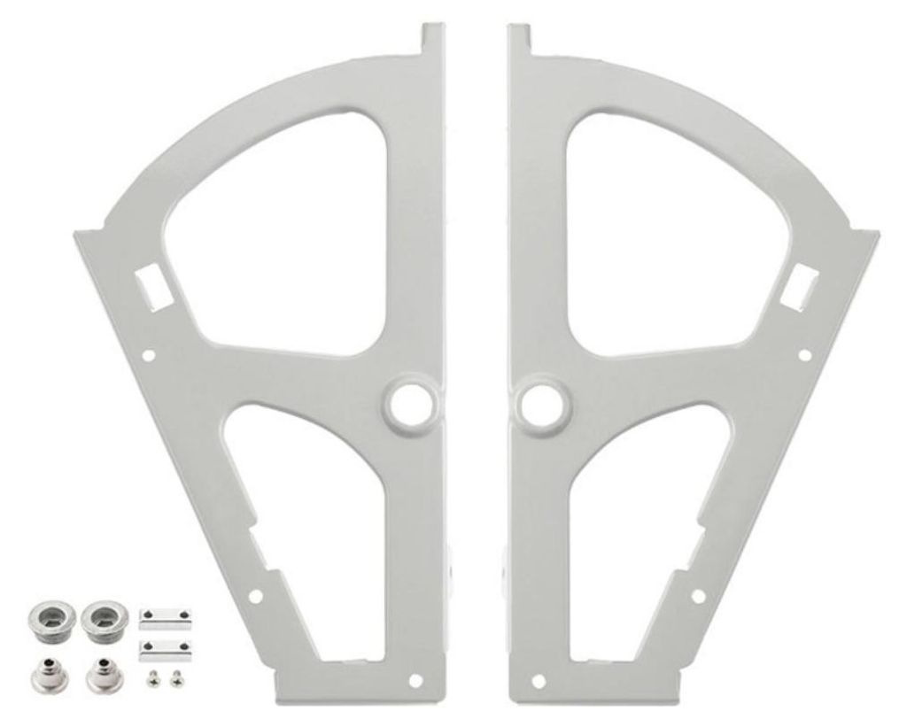 INF Flip-Scharnier Schuhschrank Kaltstahl 23.3cm x 15cm x 1cm 2-tlg Silber