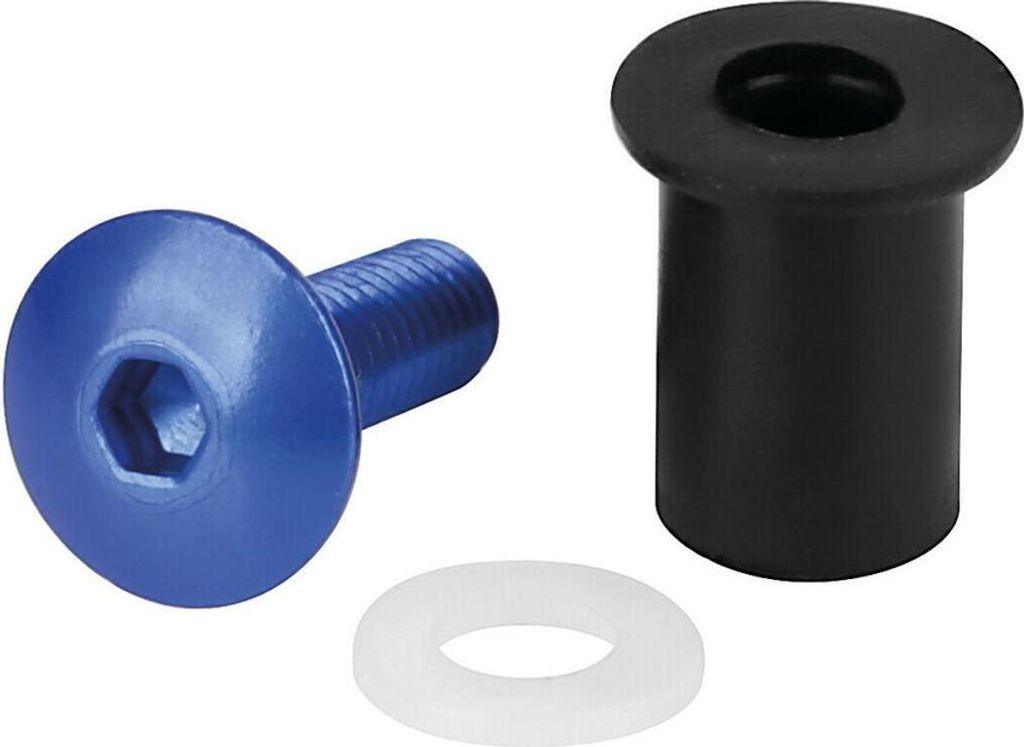 Gummimuttern-Set mit Schrauben und Unterlegscheiben Lampa 5MA 10 Stück Blau