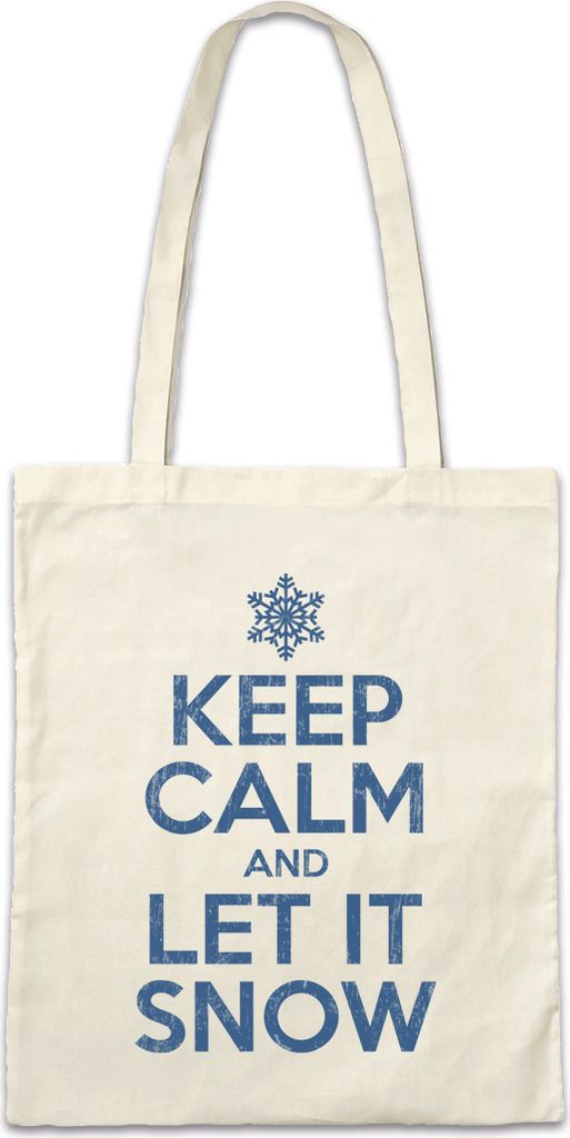 Urban Backwoods Keep Calm And Let It Snow, Stofftasche, Farbe: Beige