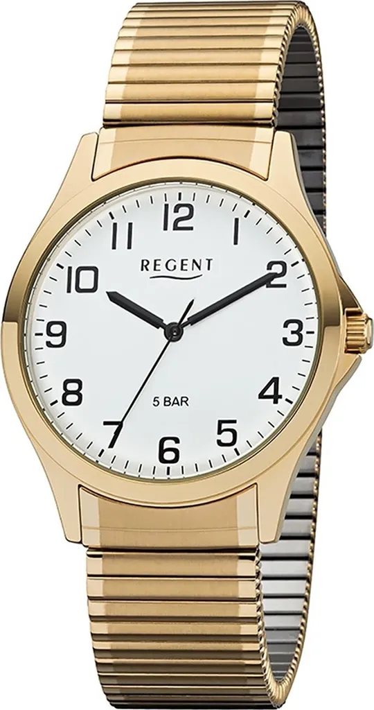 Montre Regent 1243486 Homme Analogique Or avec Bracelet de Traction