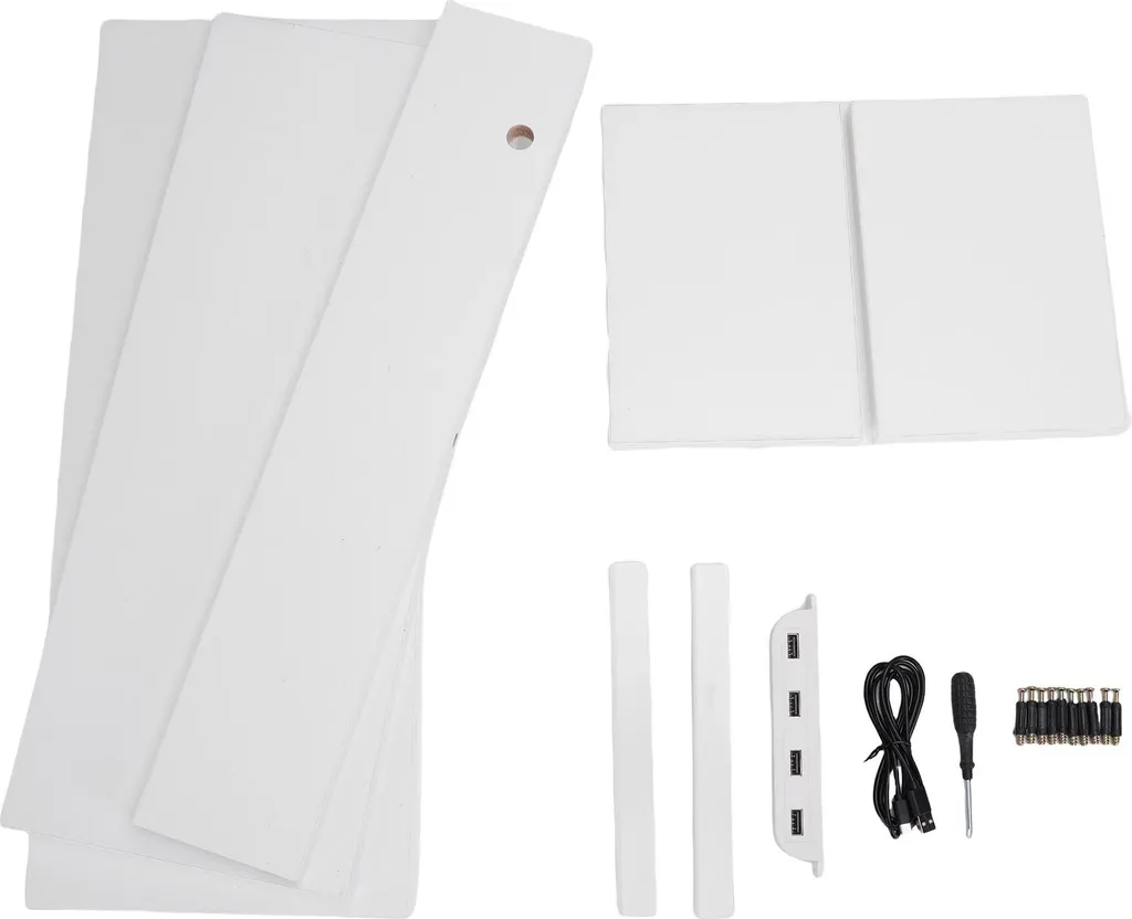 Support moniteur de bureau multifonction avec Hub USB et prises secteur