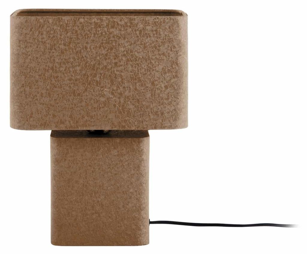 Leitmotiv - Tischleuchte Boaz Recto - Mokka - 24x14x33cm Tischlampe - Nachttischlampe, Wohnzimmer, Schlafzimmer